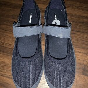LANDS' END‎ Mary Jane Driving Loafers Size 7 Slip On Flat Shoes Black